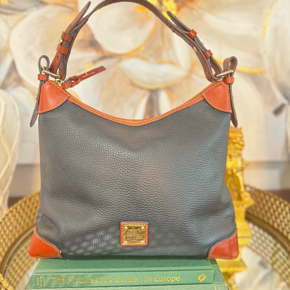 Dooney & Bourke Pebble Grain Leather Hobo Shoulder Bag Purse Black R924 BK
